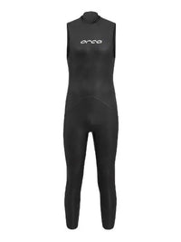 Men's ORCA Vitalis Openwater Sleeveless Wetsuit in black, designed for flexibility and unrestricted swimming movement.