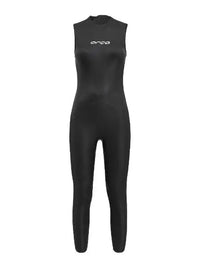 Women's ORCA Vitalis Light Openwater Sleeveless Wetsuit in black, designed for flexibility and unrestricted swimming movement.
