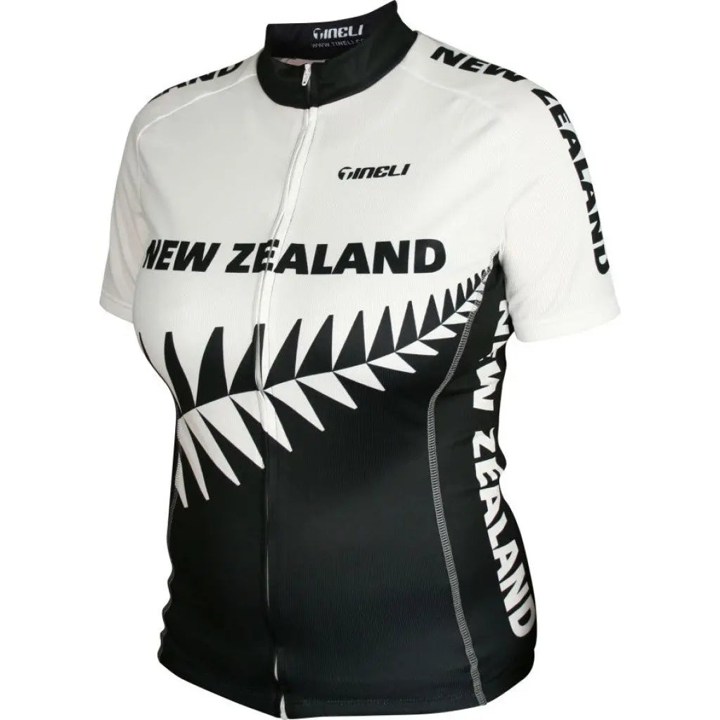 Stylish women's New Zealand replica jersey with a tailored fit, full-length hidden zip, and practical pockets in vibrant colors.