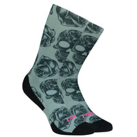 Cozy mid-weight NPS socks with cushioned foot section, ideal for cycling, offering warmth and a snug, sporty fit.