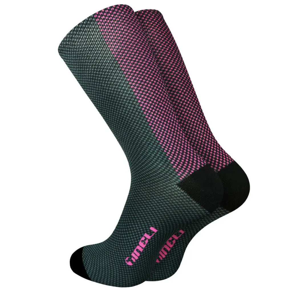Vibrant Brightline Socks in a sleek road cycling design, featuring breathable mesh ventilation and bold, modern colors.