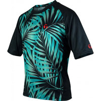 Vibrant Necker Trail Jersey in a relaxed Enduro fit, crafted from rugged QuickDry fabric with double-stitched hems.