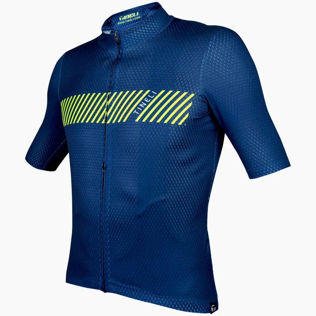 Men's Nicobar Pro Jersey in a sleek, fitted design with waffle-textured, lightweight fabric for optimal summer cycling comfort.