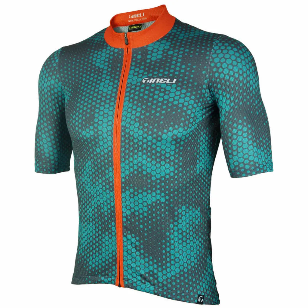 Men’s Intersect Pro Performance Jersey in a sleek, fitted design with waffle-textured, lightweight fabric for summer rides.