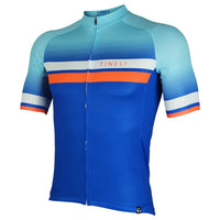 Men’s Bandwidth Jersey in a sleek race fit, featuring breathable vent fabric and waffle-textured sleeves for aerodynamic style.
