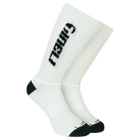 Sleek Long Aero Socks in team colors, featuring ribbed fabric for reduced drag and a snug, performance-driven fit.