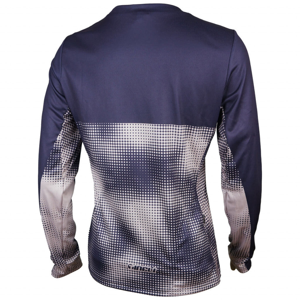 Women's Nimbus Long Sleeve Trail Jersey in a vibrant design, crafted for Enduro and DH riding with durable, functional fabric.