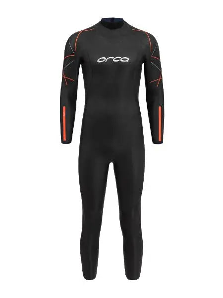 Sleek black ORCA Openwater RS1 Thermal Wetsuit for men, designed with advanced insulation for cold-water swimming.