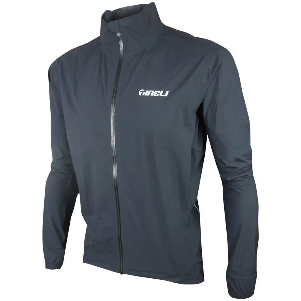 Sleek Pro Rain Jacket in a slim, cycling-specific cut, featuring reflective transfers and a protective mid-low tailgate.