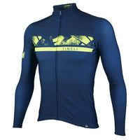 Cozy and sleek Ambient Pro Aero Winter Jersey in a dynamic fit, featuring stretchy Roubaix fabric and reflective details for cold-weather cycling.