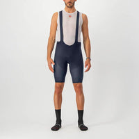 Sleek black Castelli Superleggera Bibshorts with ultralight gradient fabric, minimalist mesh bibs, and embossed logos for a premium, high-performance look.
