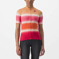 Vibrant women’s Castelli Dolce Jersey with a stylish gradient fade design, featuring updated fabrics and a flattering fit.