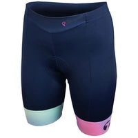 Stylish Women's Aurora Shorts in a fresh design, featuring a comfortable non-elasticated waistband and supportive Lycra fabric.