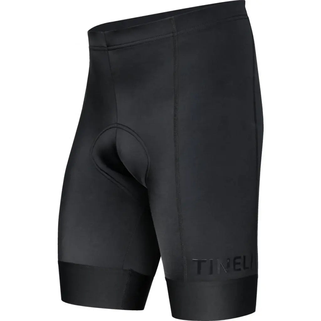 Sleek men's black core shorts with a snug 6 cm gripper legband and supportive 240gsm lycra for ultimate comfort.