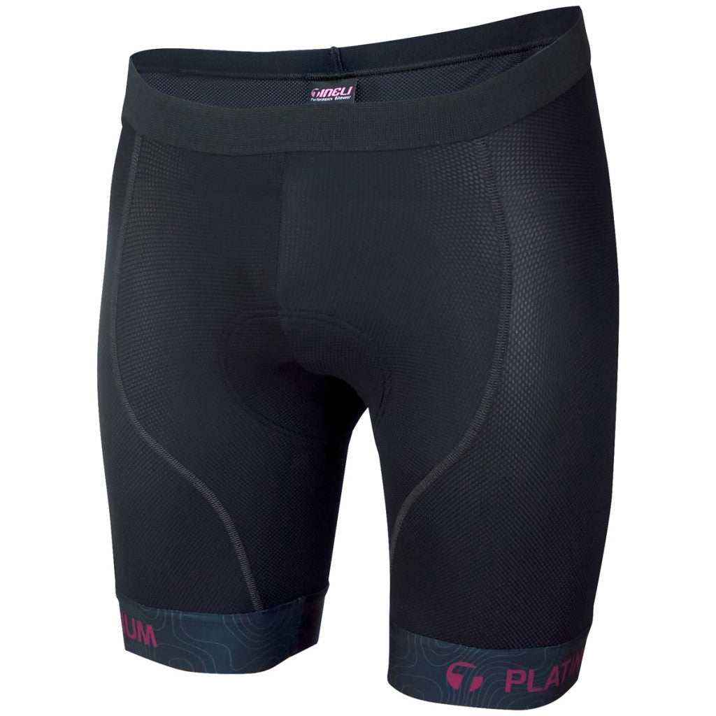 Women's Platinum MTB Liners in sleek black, showcasing soft cushioning and breathable fabric for ultimate comfort on rides.