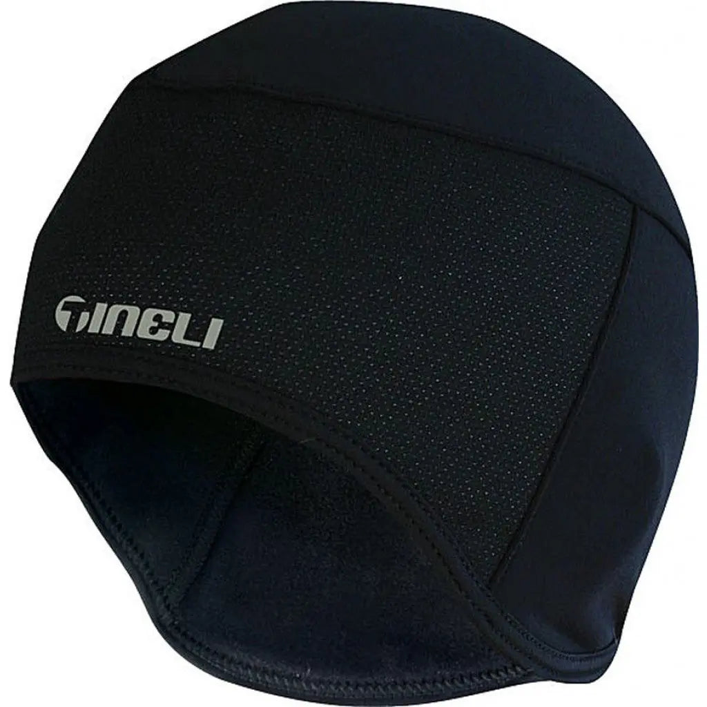 Cozy fleece Winter Skull Cap in black, featuring a low-profile design perfect for wearing under a helmet during cold rides.