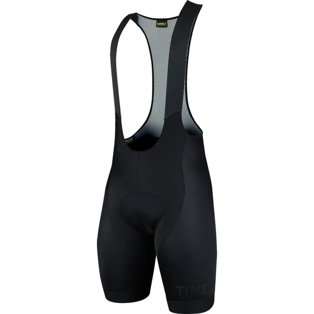 Stylish Pro Elite Core Bibs featuring durable 240gsm Askin Lycra, power straps, and a breathable waffle back panel.