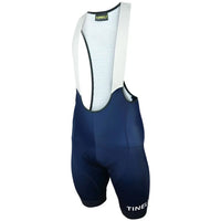 Navy Pro Elite Core Bibs in a sleek design, featuring durable lycra fabric, power straps, and a breathable waffle back panel.
