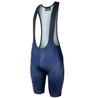 Vibrant Diablo Pro Elite Bibs in a bold colorway, showcasing durable Lycra fabric and supportive Power Straps for cyclists.