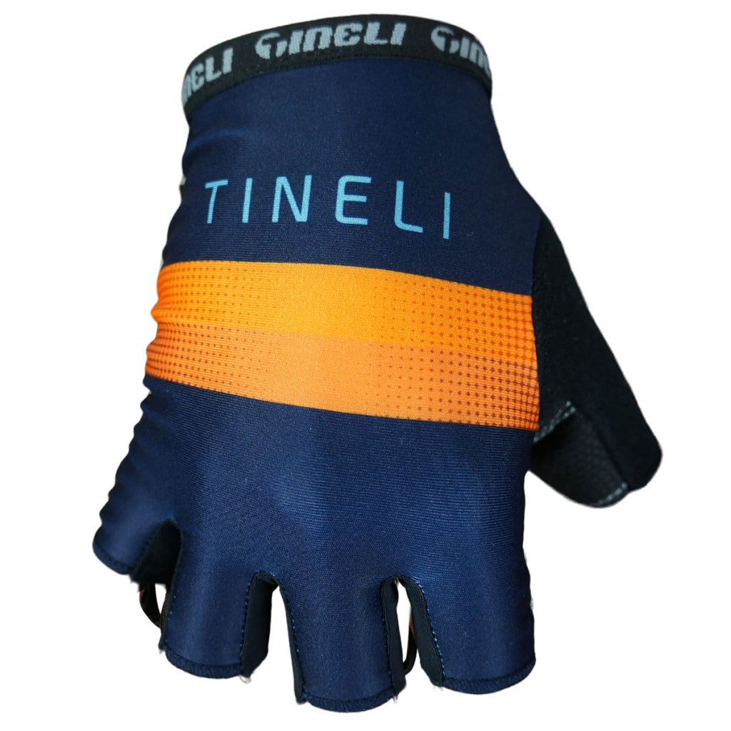 Sleek Road Runner Gloves in black, featuring a ventilated design and a terry thumb sweat band for comfortable cycling.