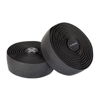 Sleek black BURGH Bar Tape Matter Stealth with a glossy, maze-like pattern, perfect for wrapping bike handlebars.