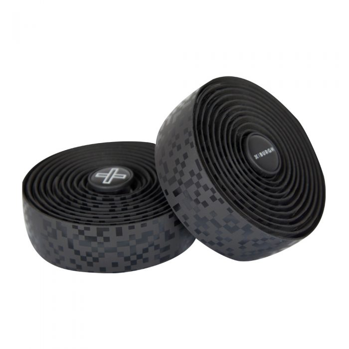 Retro-inspired BURGH Bar Tape Pixel Stealth with a bold black design featuring glossy 8-bit pixel art graphics.