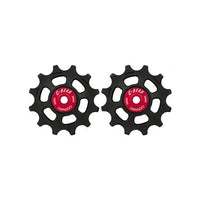 Close-up of the C-BEAR Aluminium XX1 Eagle 12-Speed Rear Derailleur Pulley Kit, showcasing sleek, durable pulley wheels designed for optimal efficiency.