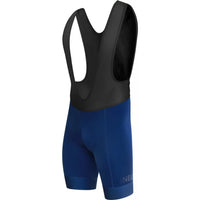 Men's Marine Core Bibs showcasing a snug 6 cm Elite Gripper Legband, supportive 240gsm lycra, and elastic mesh straps.