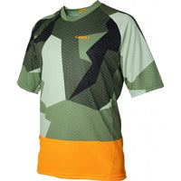 Vibrant Swedish Mafia Trail Jersey in a relaxed Enduro fit, crafted from rugged QuickDry fabric with zipped pocket.