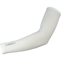 Lightweight sun sleeves in breathable fabric with UPF 50+ protection, featuring elastic bands for a secure fit on arms.